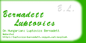 bernadett luptovics business card